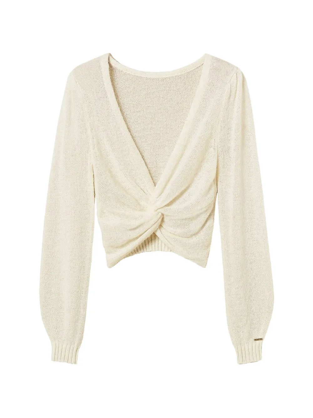 TWINSET dual-use knit shrug with criss-cross - Nude