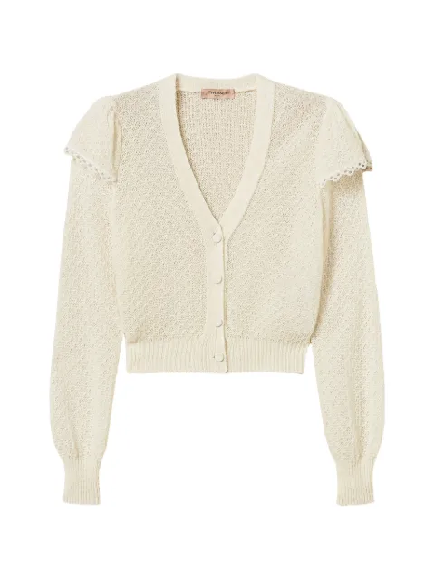 TWINSET knitted cardigan with flounces