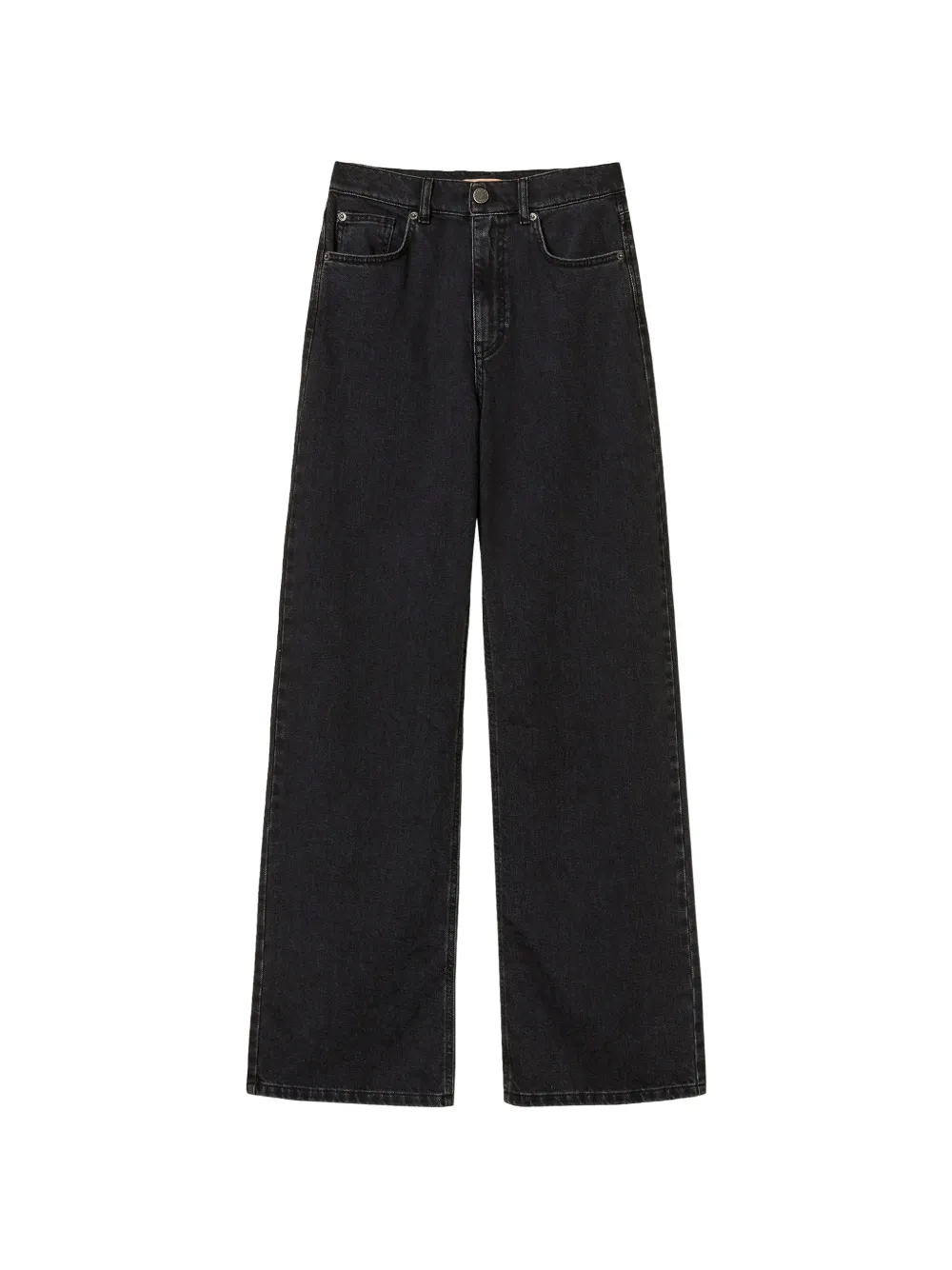 TWINSET black wide-leg jeans with five pockets - Schwarz
