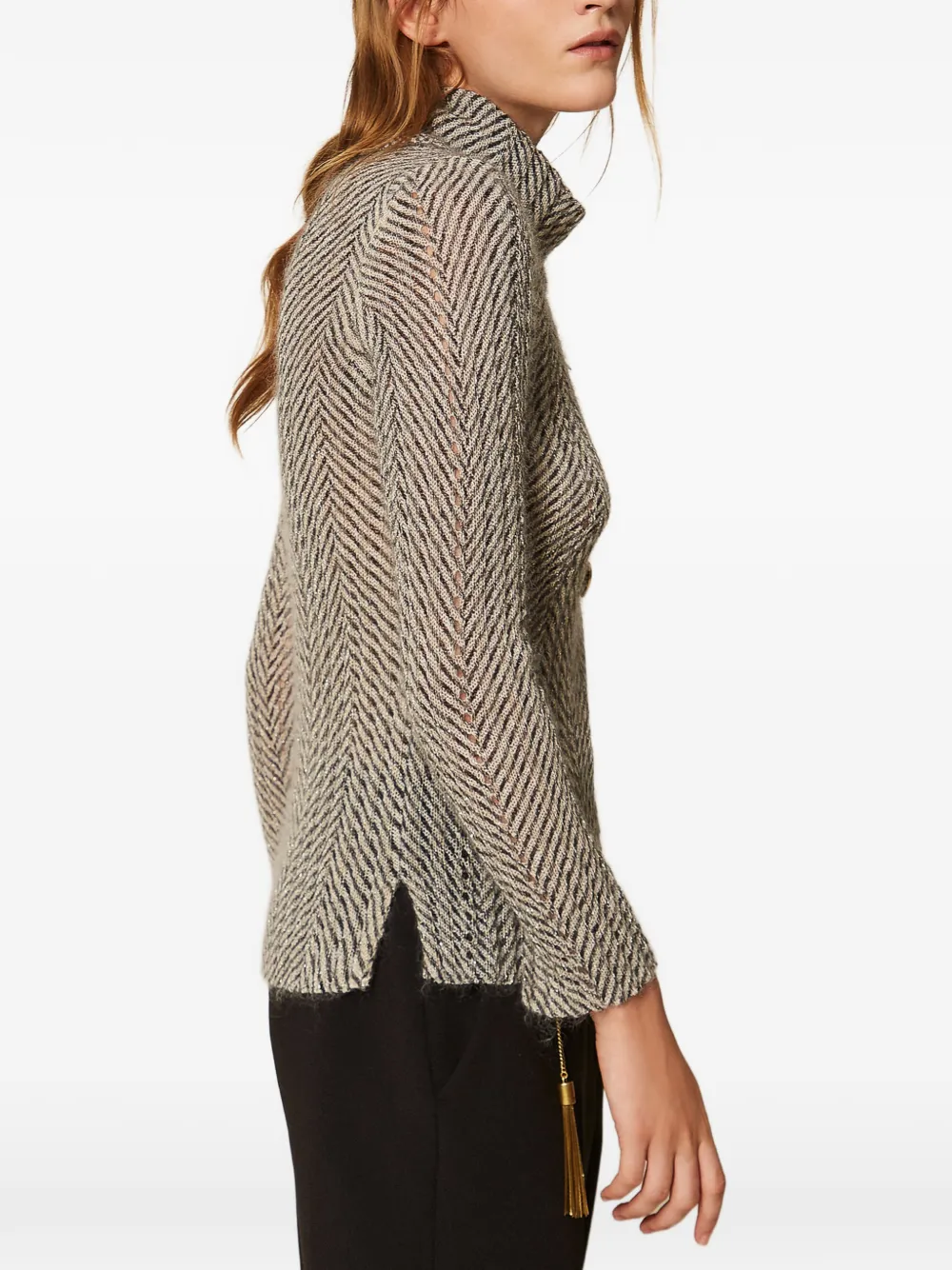 TWINSET Coltrui met print Beige