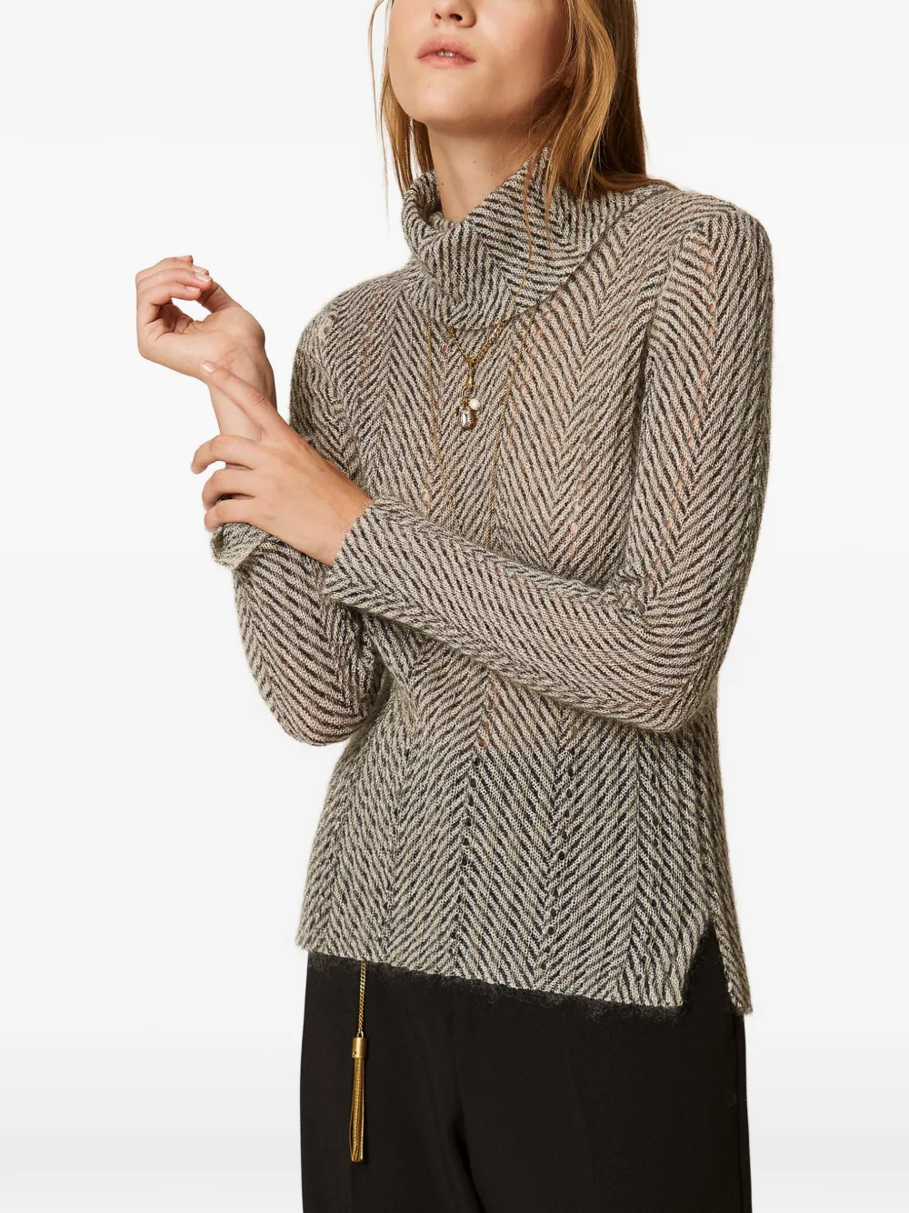 TWINSET Maglione a collo alto - Toni neutri