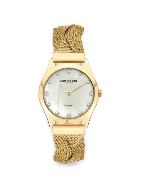 KENNETH COLE logo-detail 34mm watch