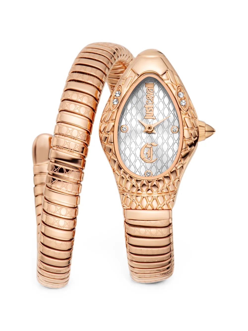 Just Cavalli Snake Armbanduhr 20mm - Silber