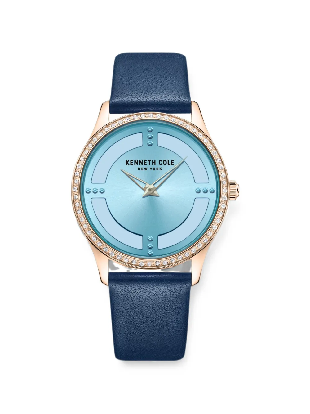 KENNETH COLE Armbanduhr mit Kristall-Lünette 34mm - Blau