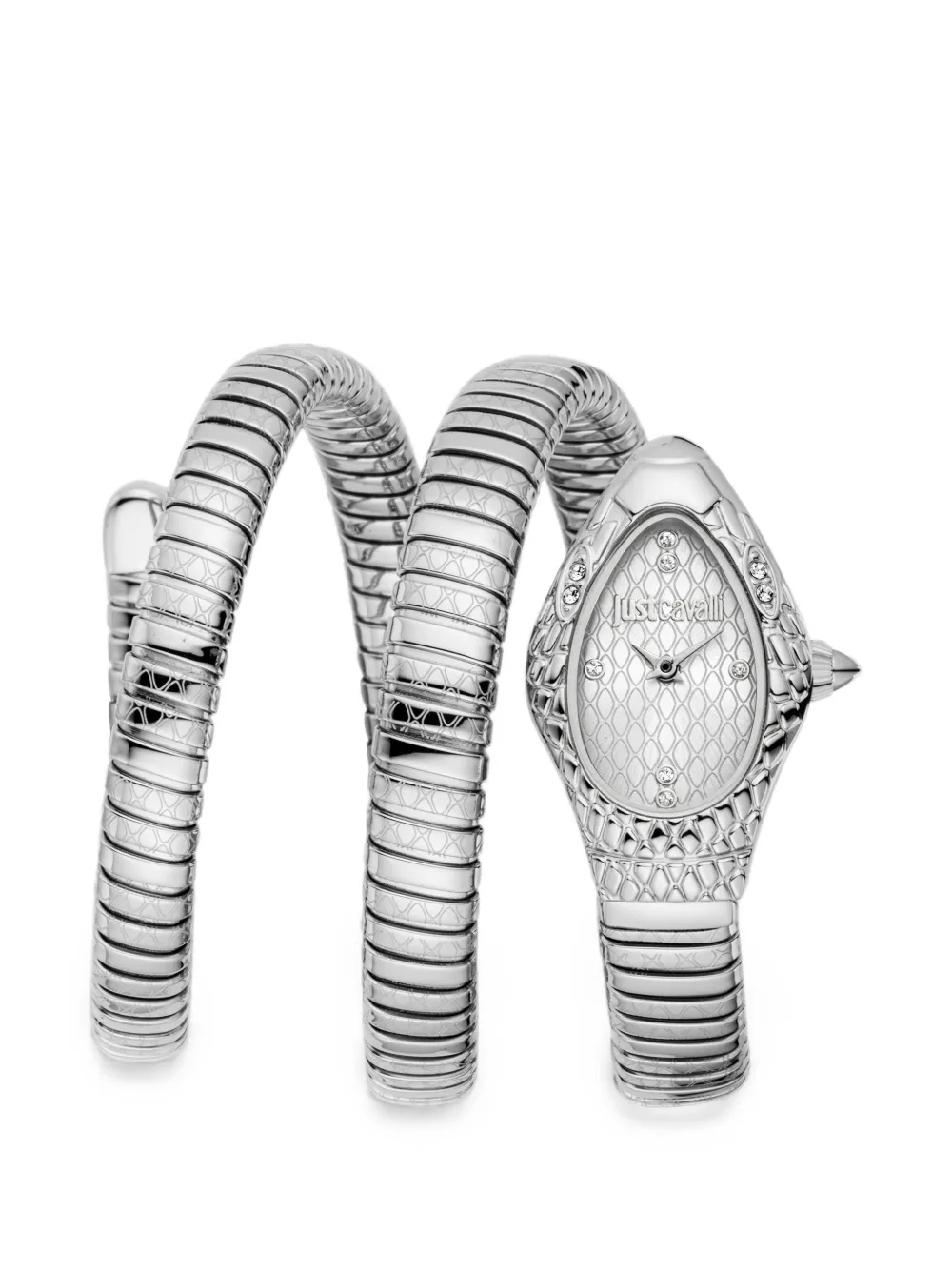 Just Cavalli Snake Armbanduhr 20mm - Silber