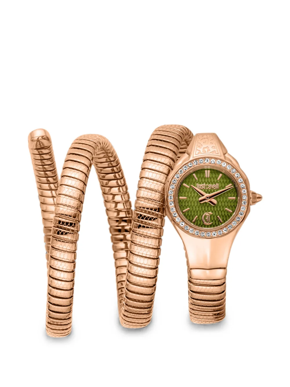 Just Cavalli Snake Armbanduhr 22mm - Grün