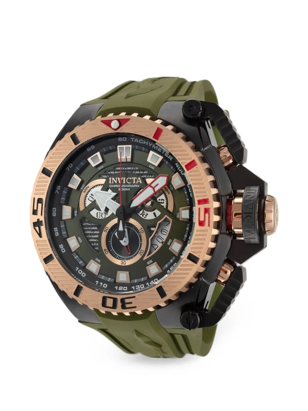 Invicta 씨 헌터 크로노그래프 57mm 시계 | 그린 | Image 1