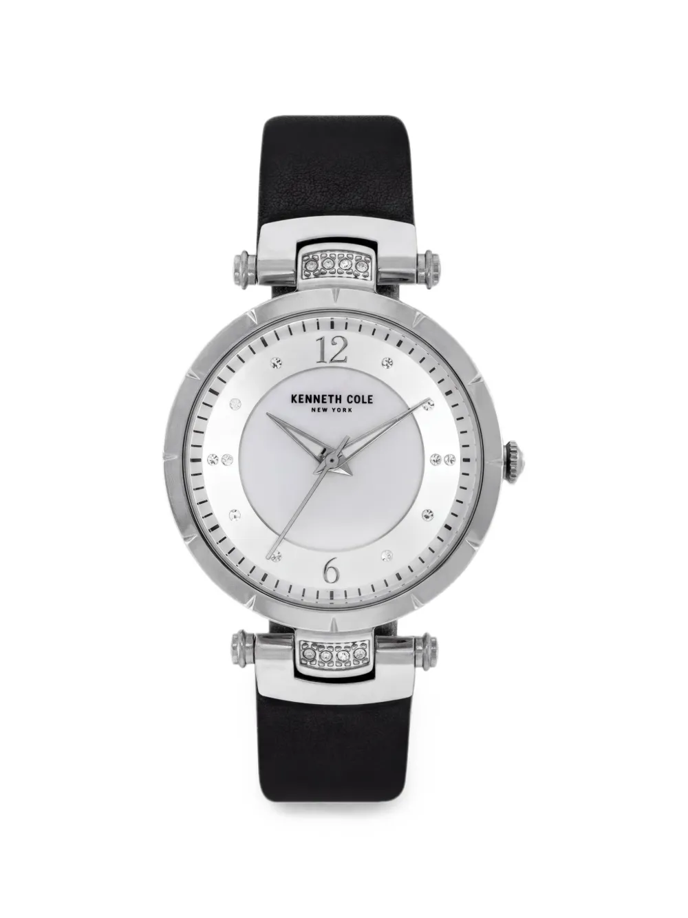 KENNETH COLE Classic Armbanduhr mit Kristallverzierung 34mm - Silber