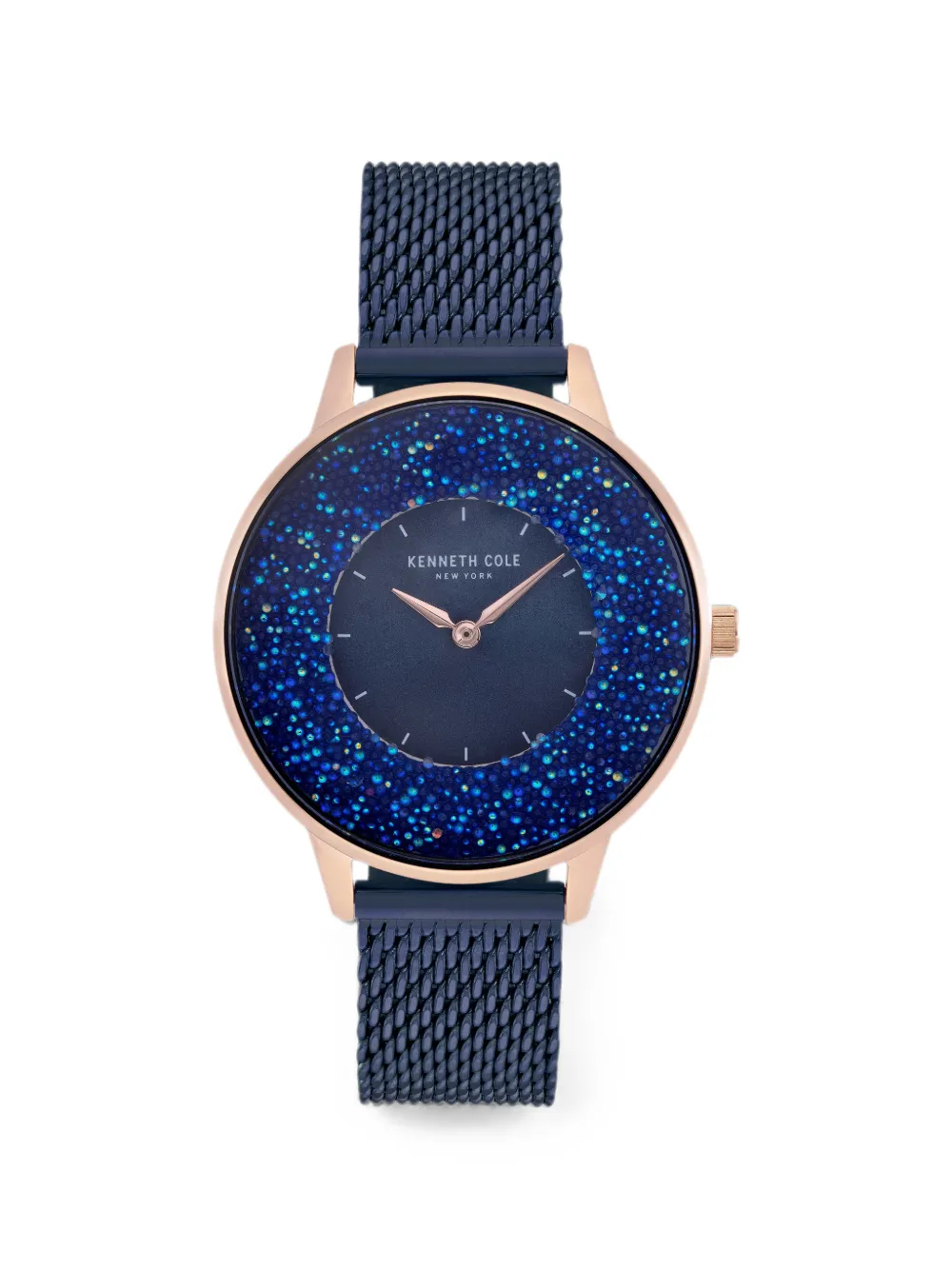 KENNETH COLE Armbanduhr mit Kristallverzierung 33mm - Blau