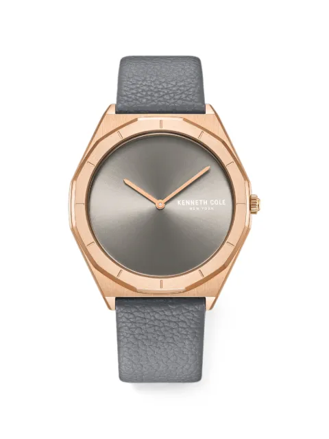 KENNETH COLE Classic leather-strap 41mm watch