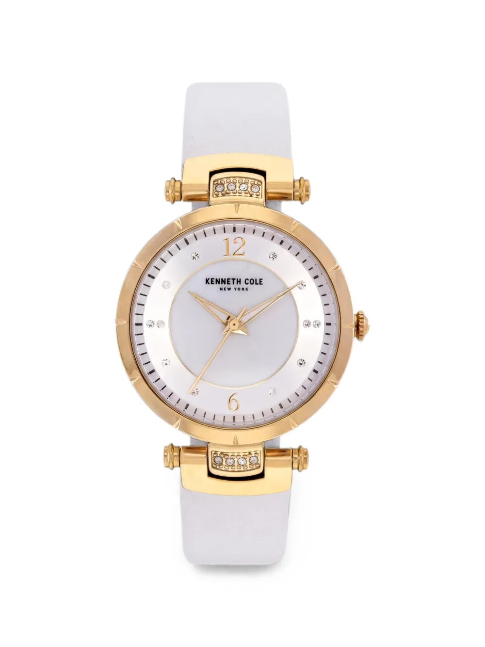 KENNETH COLE Mist Armbanduhr mit Kristallen 34mm - Weiß