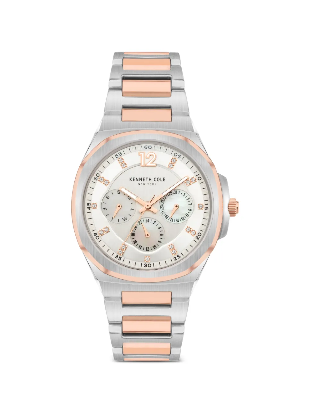 KENNETH COLE Armbanduhr mit Kristallverzierung 36mm - Weiß
