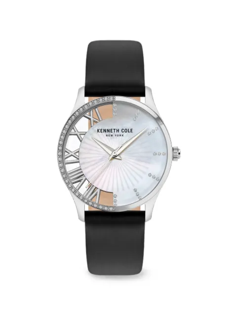 KENNETH COLE crystal bezel skeleton 36mm watch