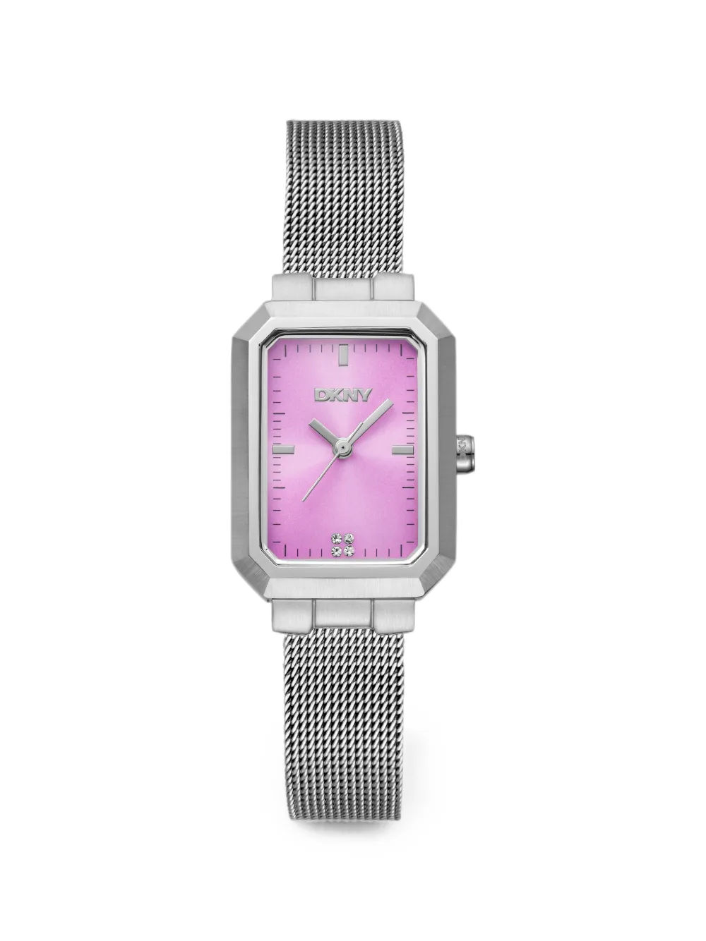 DKNY Armbanduhr mit eckigem Gehäuse 22mm - Rosa