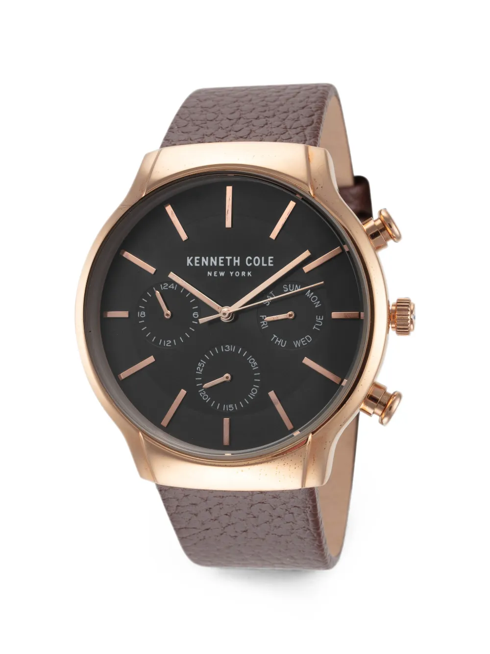 KENNETH COLE Orologio con cinturino in pelle 42mm - Nero