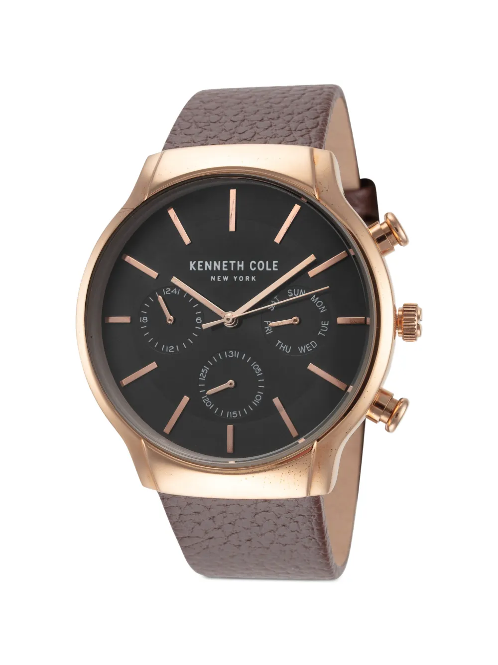 KENNETH COLE Orologio con cinturino in pelle 42mm - Nero
