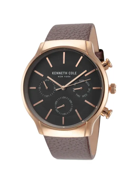 KENNETH COLE leather-strap 42mm watch