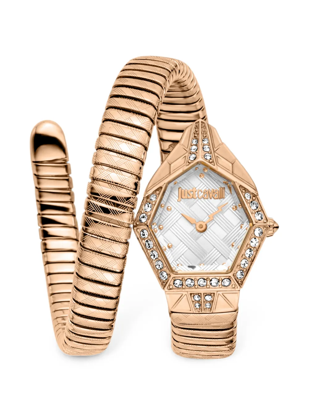 Just Cavalli Snake Armbanduhr 23mm - Weiß