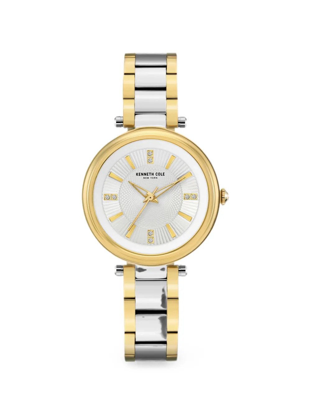 KENNETH COLE Armbanduhr mit Kristallverzierung 35mm - Weiß