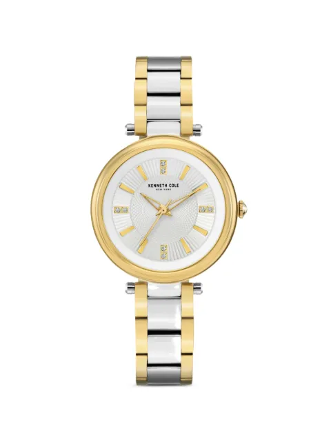 KENNETH COLE crystal-embellished sunray 35mm watch