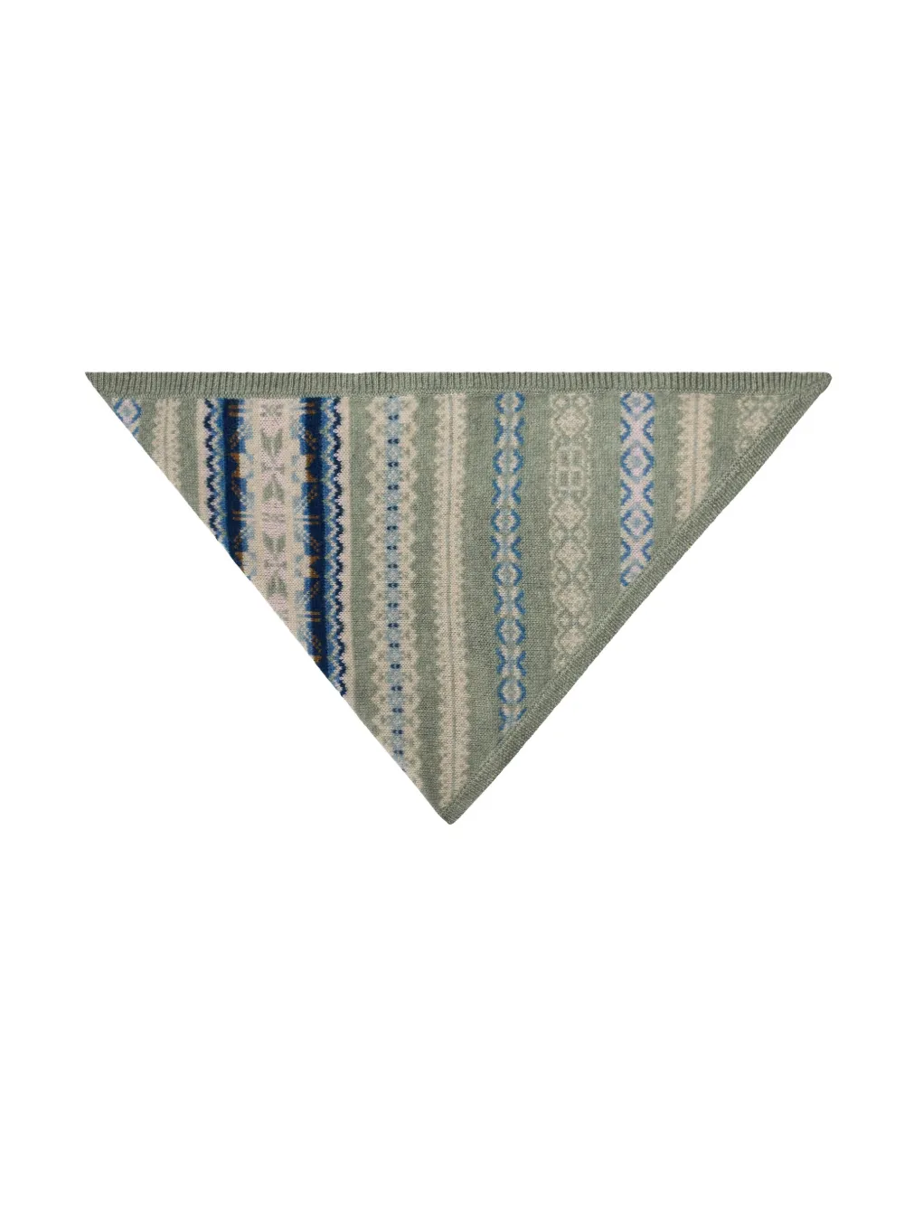 BOMPARD Fair Isle driehoekige sjaal Groen