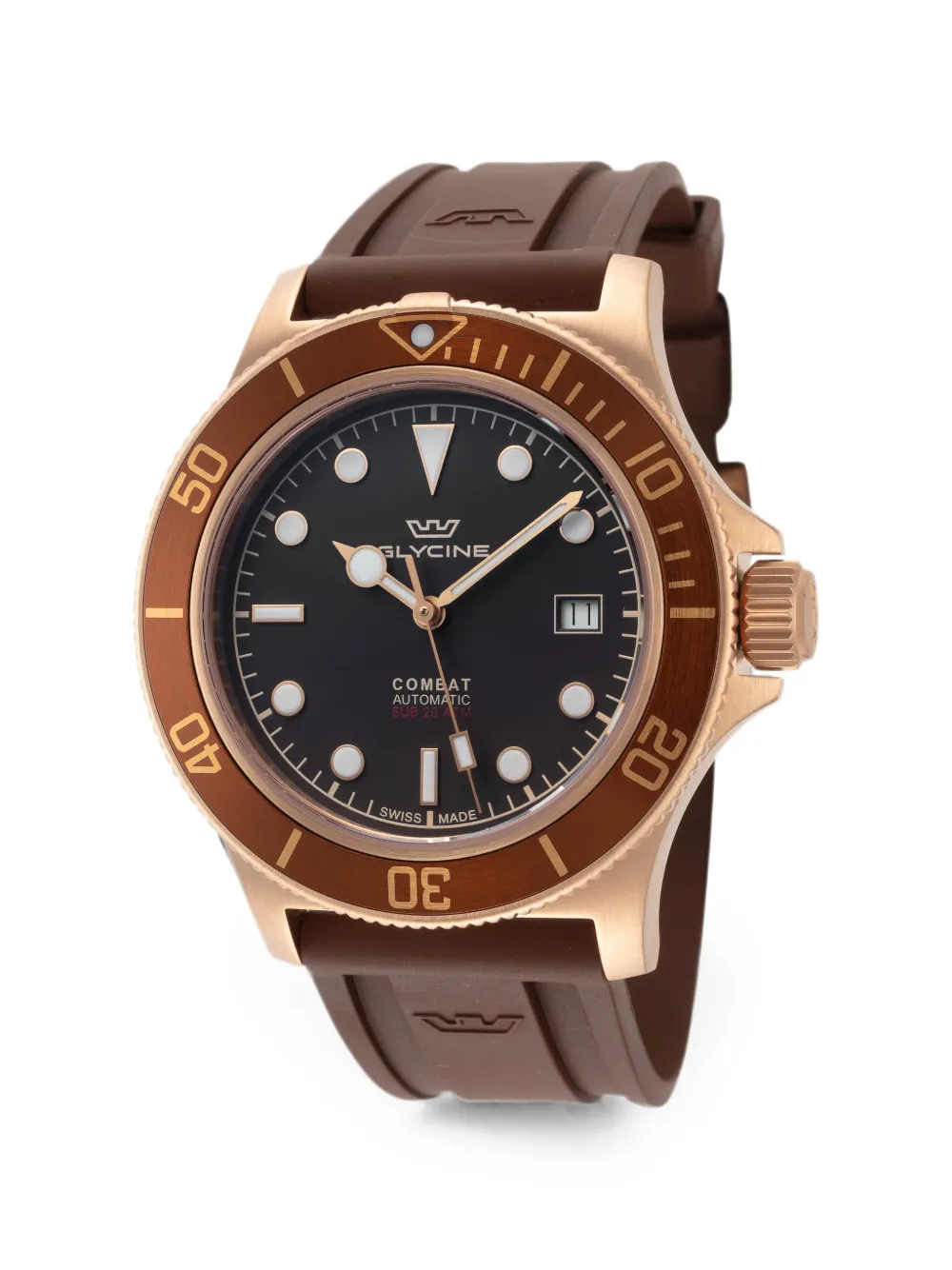 Glycine Combat Sub Bronze 42mm - Marrone