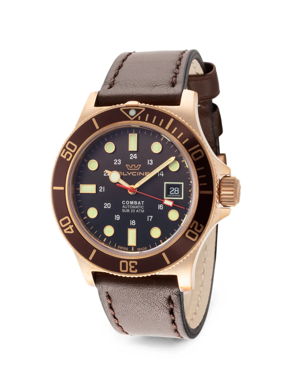 Glycine Orologio Combat Sub 42mm - Marrone