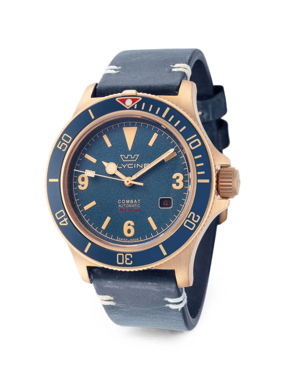 Glycine Orologio Combat Sub Bronze 42mm - Blu