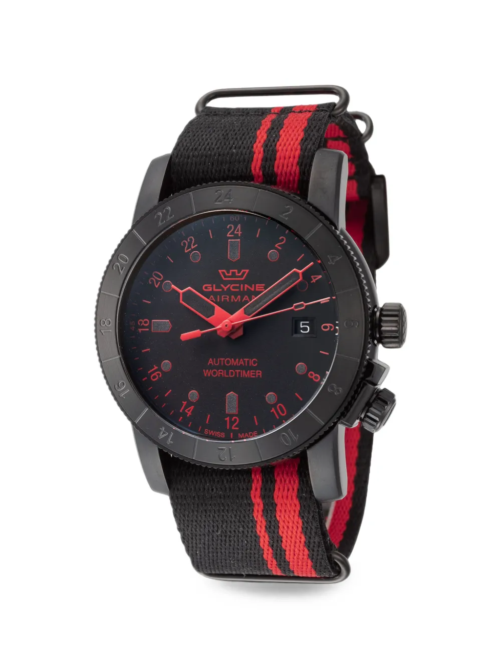 Glycine Airman Purist 42mm watch - Nero