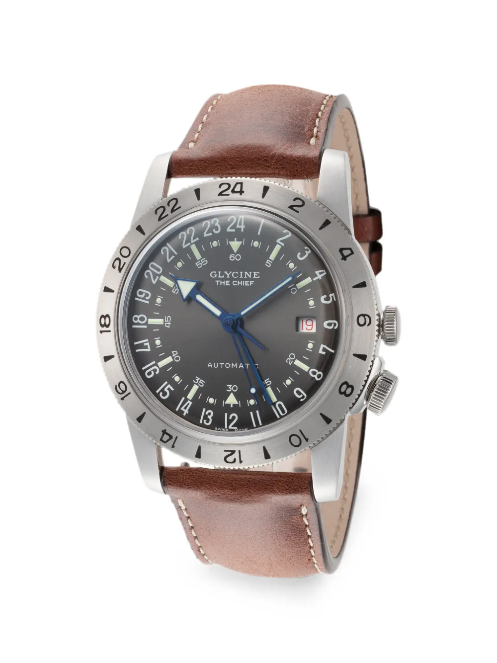 Glycine Airman The Chief GMT 40mm - Grigio