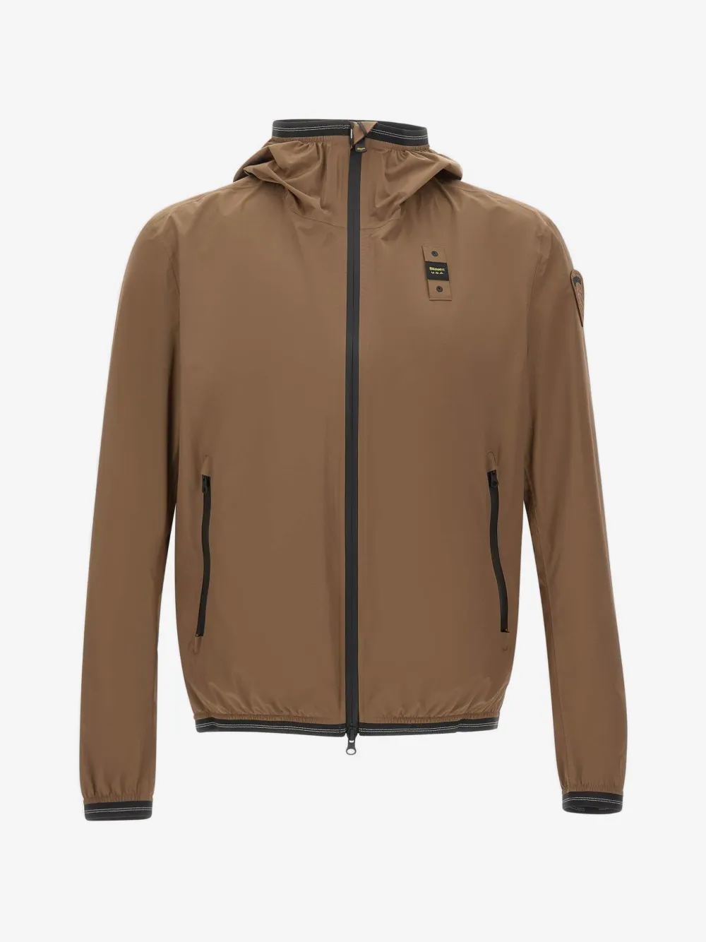 Blauer Farrin hooded windbreaker jacket | Brown | Image 1