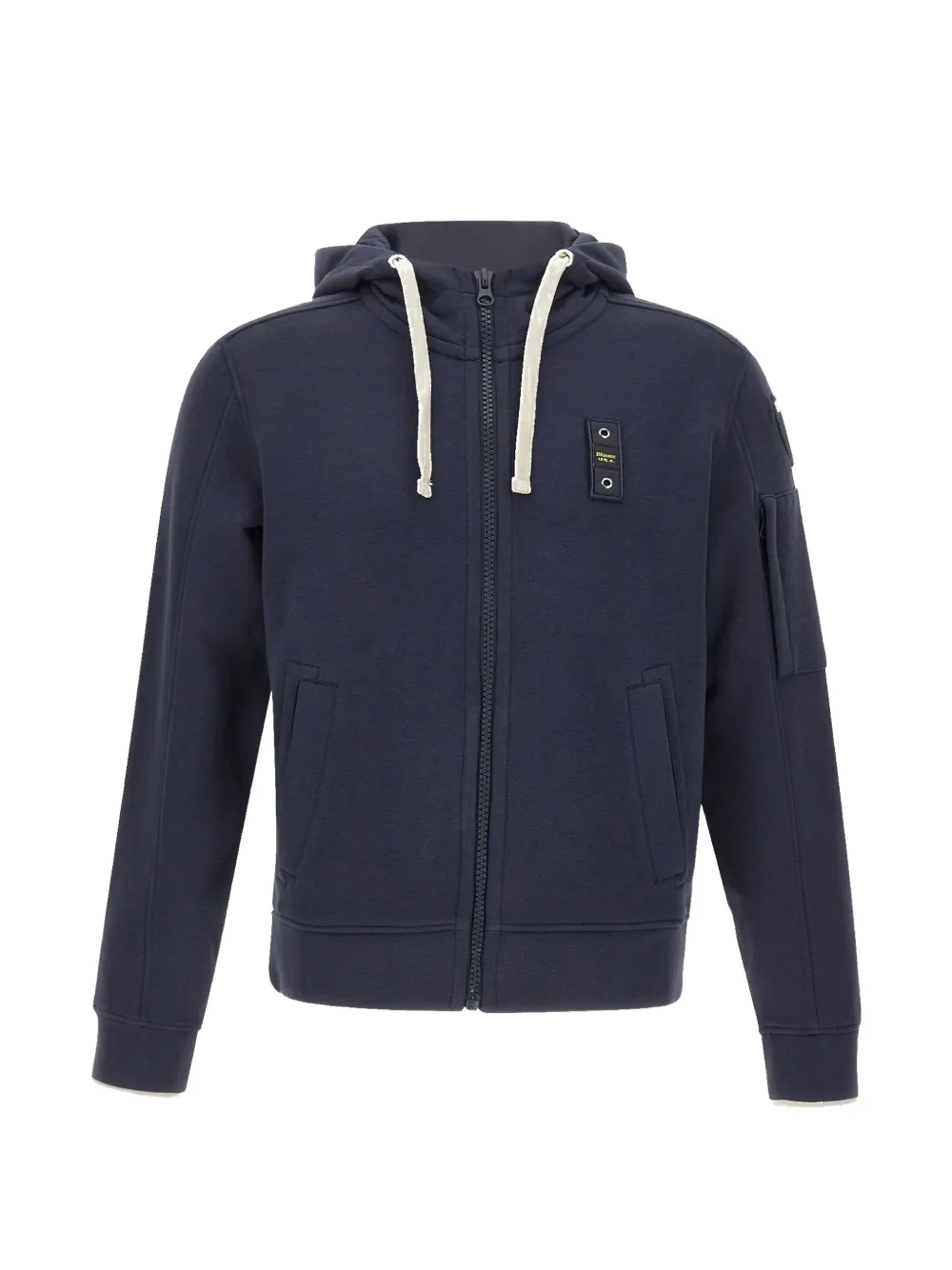 Blauer logo-patch zip-up hoodie | azul | Image 1