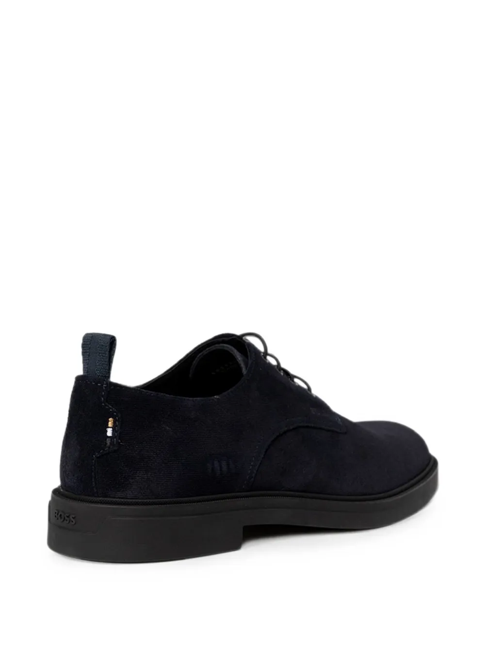 BOSS suede derby shoes Blauw
