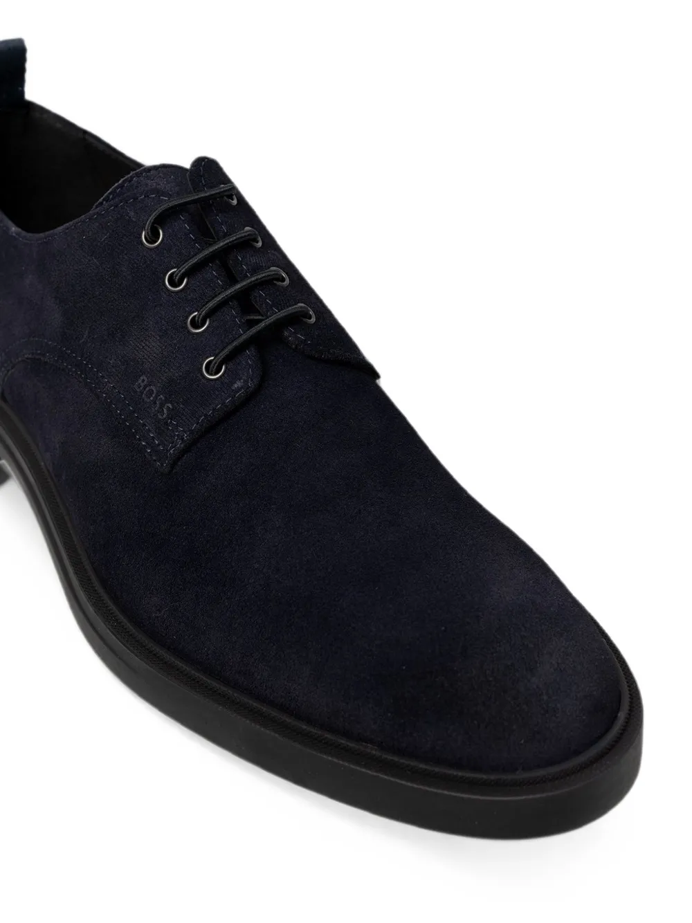 BOSS suede derby shoes Blauw