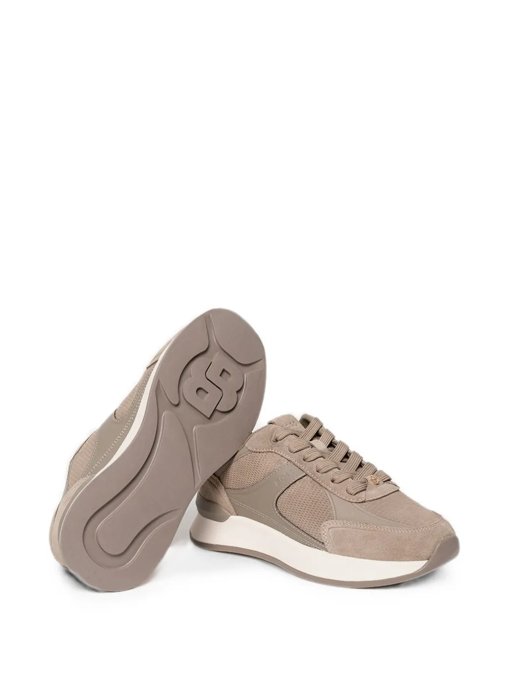 BOSS panelled low-top sneakers Beige