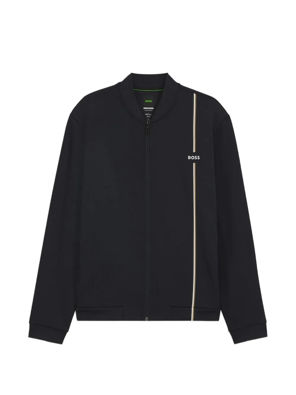 BOSS active zip-up sweatshirt with moisture management - Blu