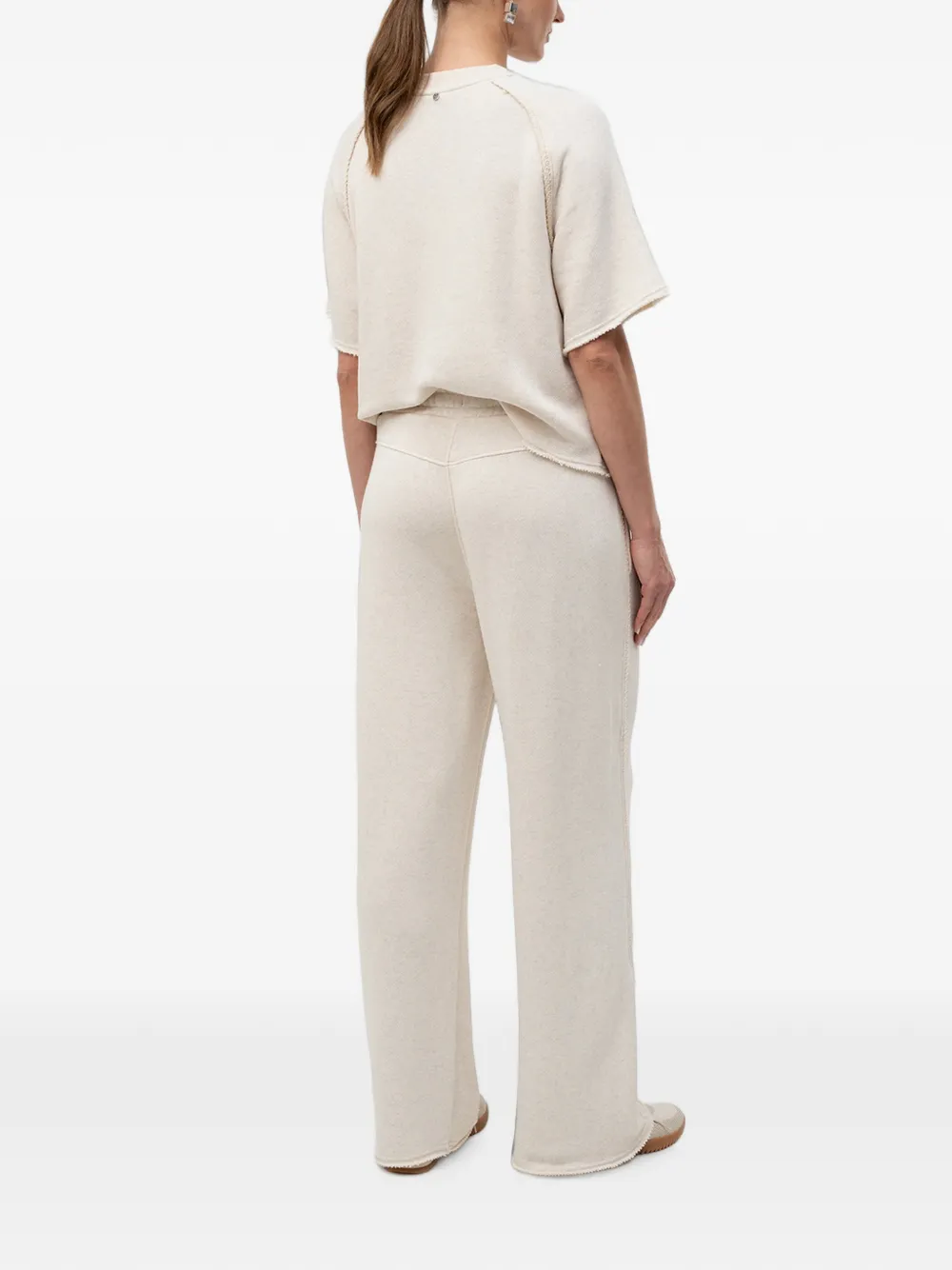 BOSS Trainingsbroek met trekkoordtaille Beige