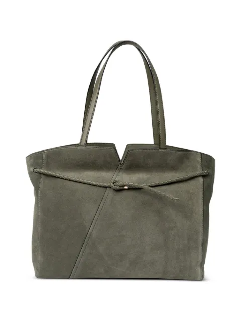BOSS Bolsa tote de camurça com detalhe trançado