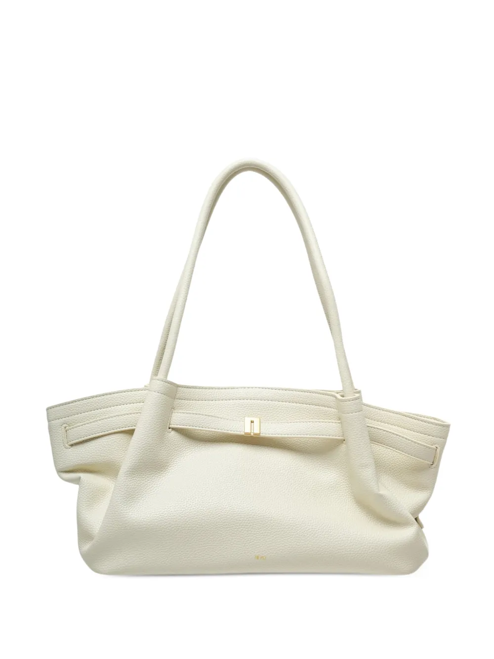 JW Pei Hana Wide pebbled-effect shoulder bag - Weiß