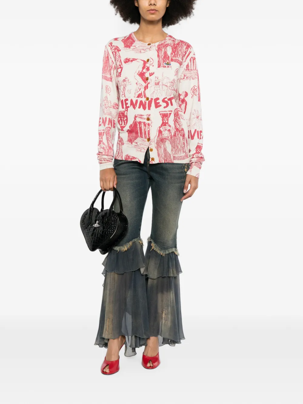 Vivienne Westwood Vest met geborduurd logo Beige