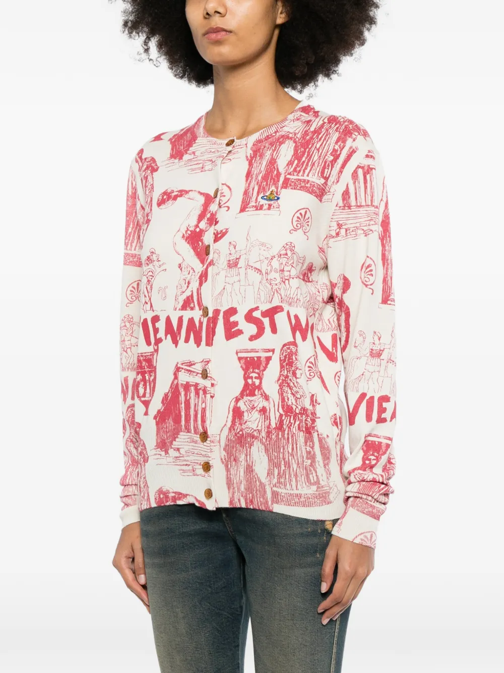 Vivienne Westwood Vest met geborduurd logo Beige
