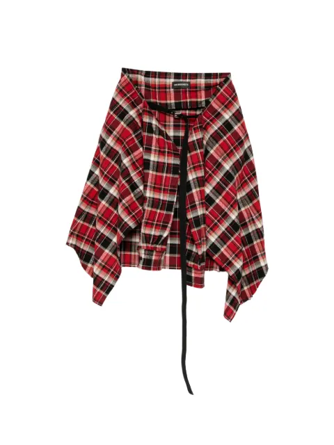Ann Demeulemeester рубашка асимметричного кроя в клетку