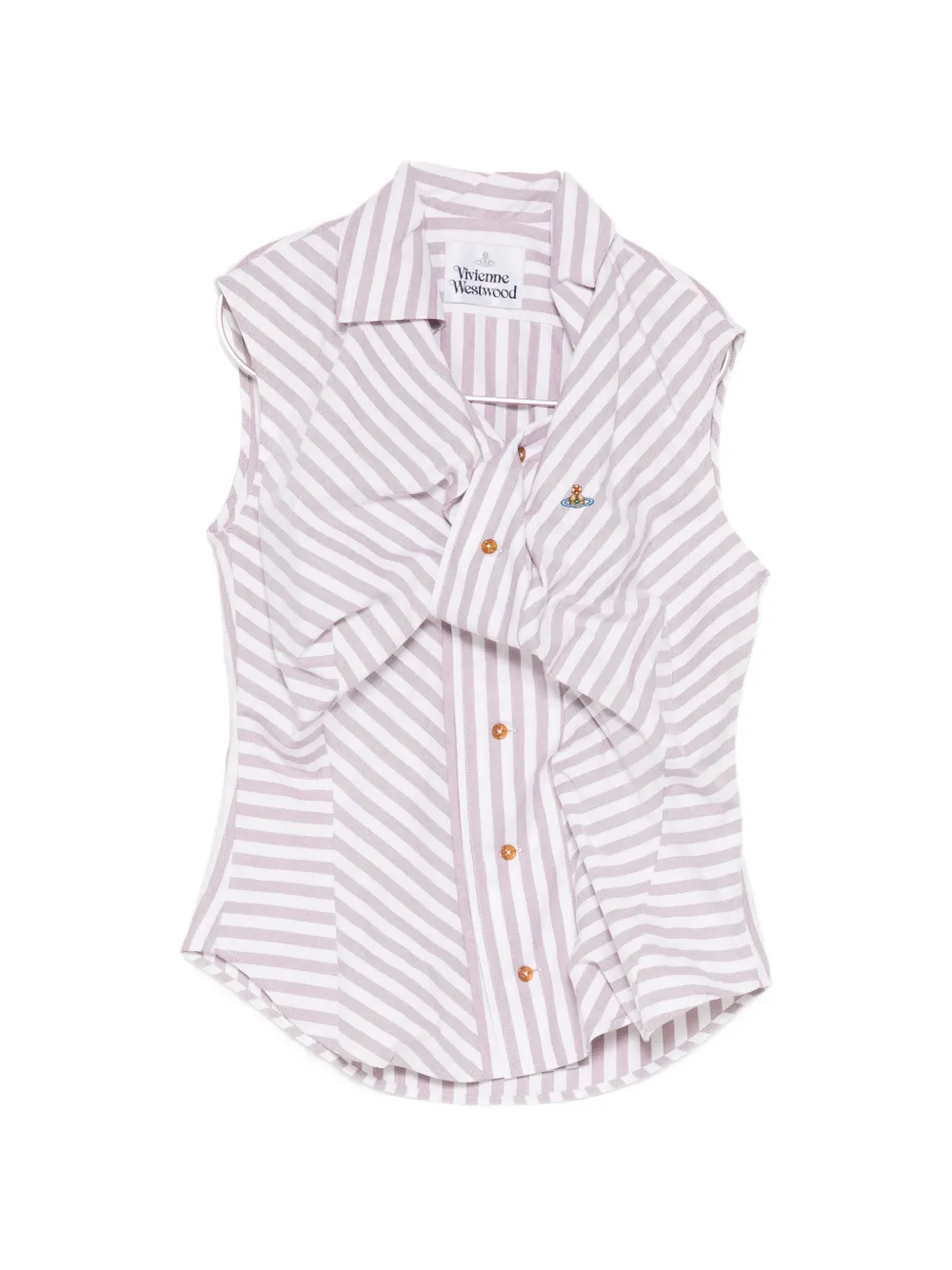 Vivienne Westwood logo-embroidered shirt - Viola