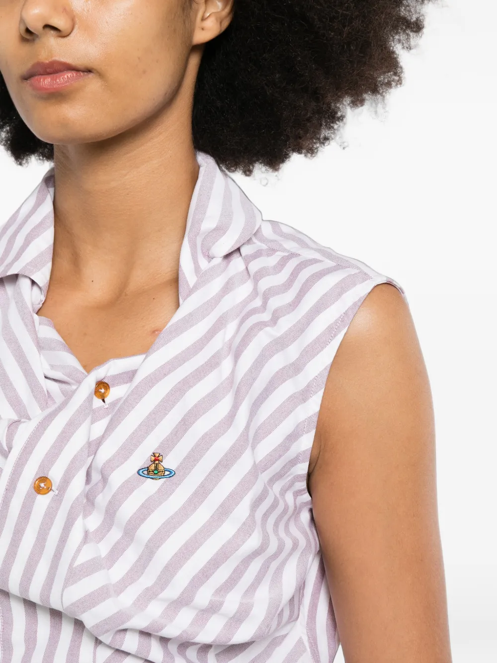 Vivienne Westwood Logo-embroidered Shirt in Purple, view 5