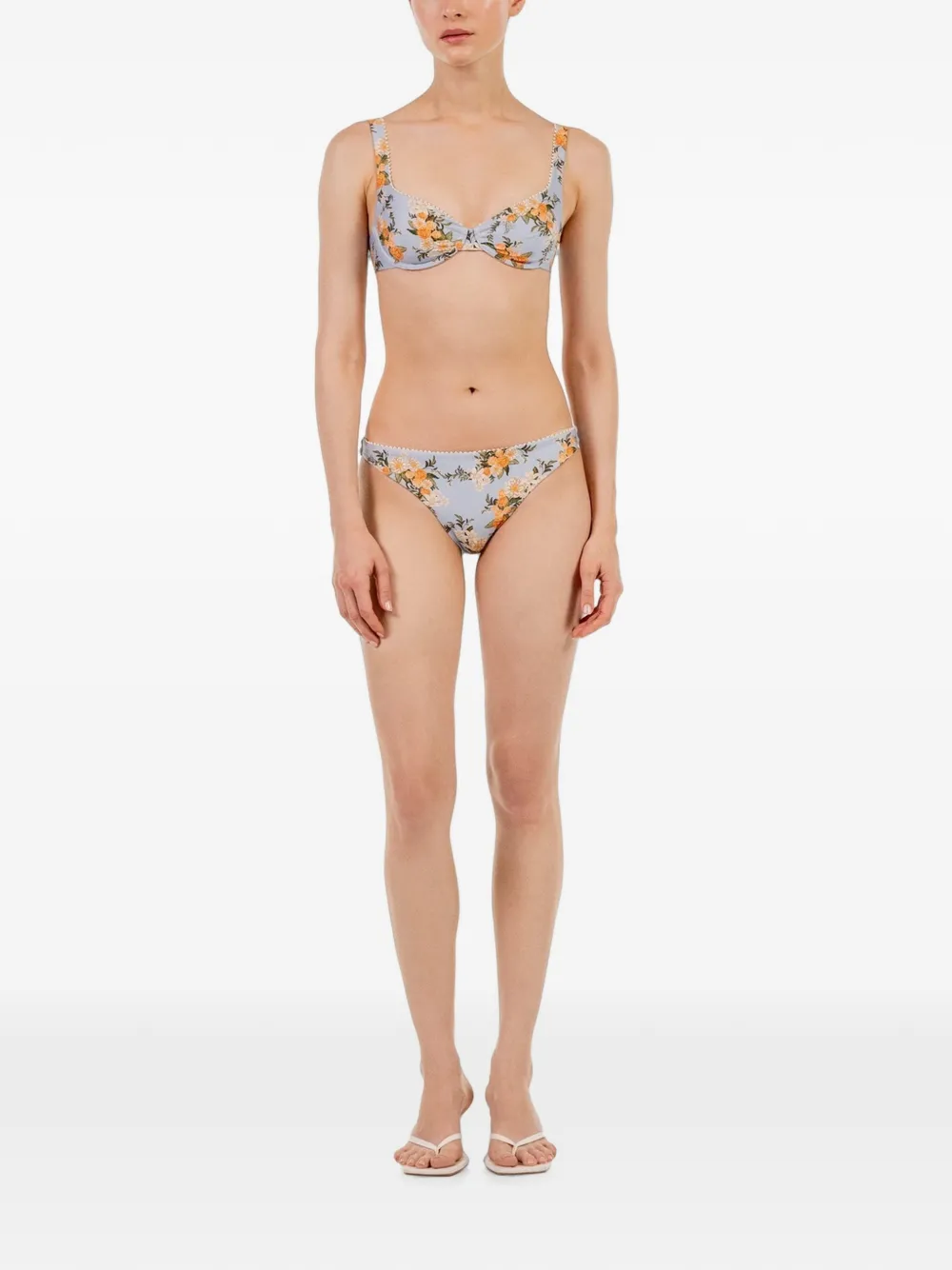 Agua By Agua Bendita Promesa Valle bikinislip met bloemenprint Blauw