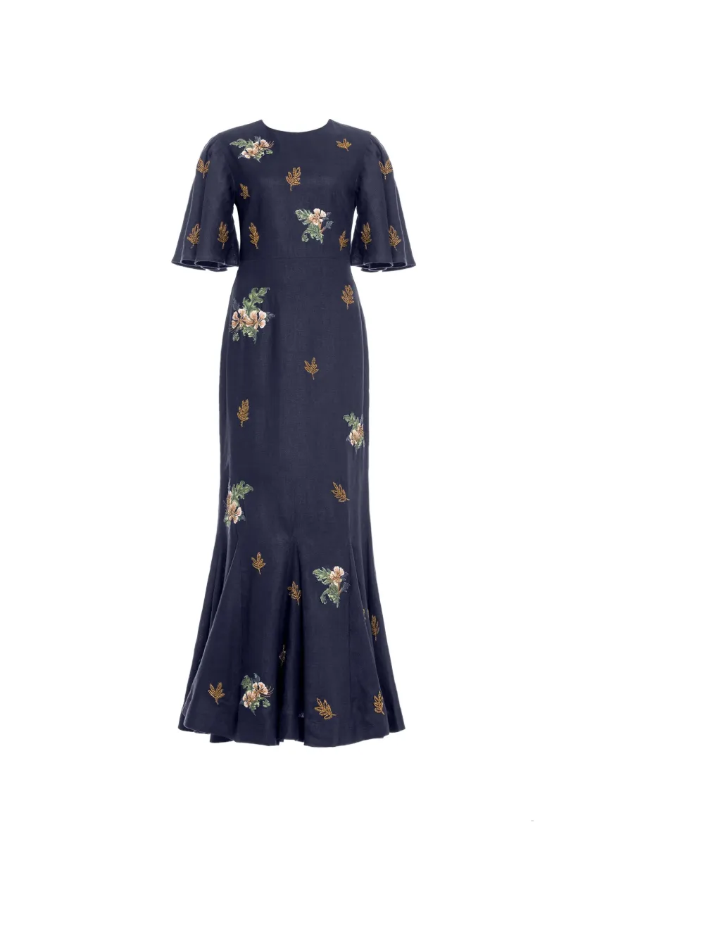 Agua By Agua Bendita Ave Anhelo embroidered linen maxi dress