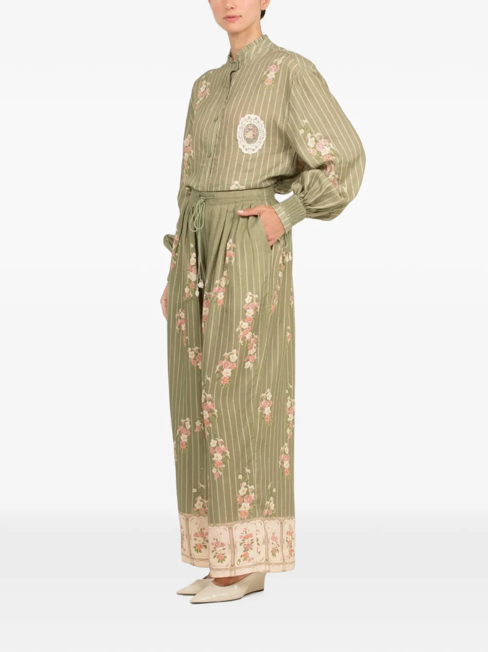 Agua By Agua Bendita Cocada Paraíso pallazo broek Groen