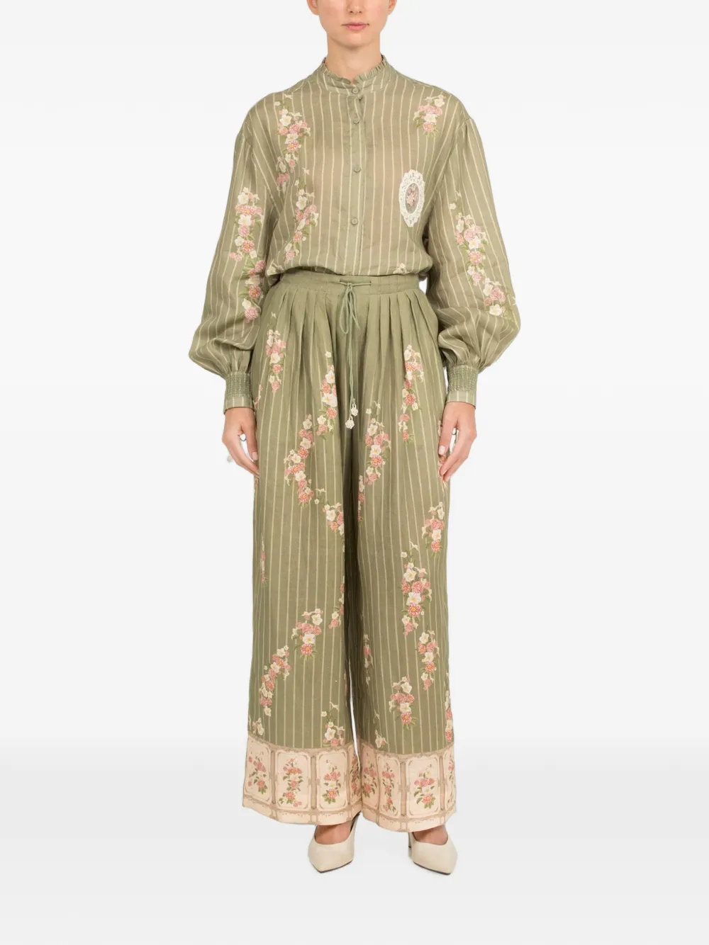 Agua By Agua Bendita Cocada Paraíso pallazo broek Groen