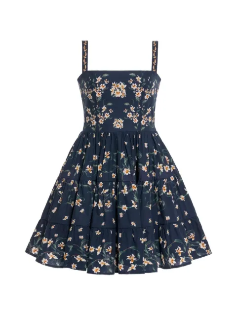 Agua By Agua Bendita Lima Promesa floral-print mini dress