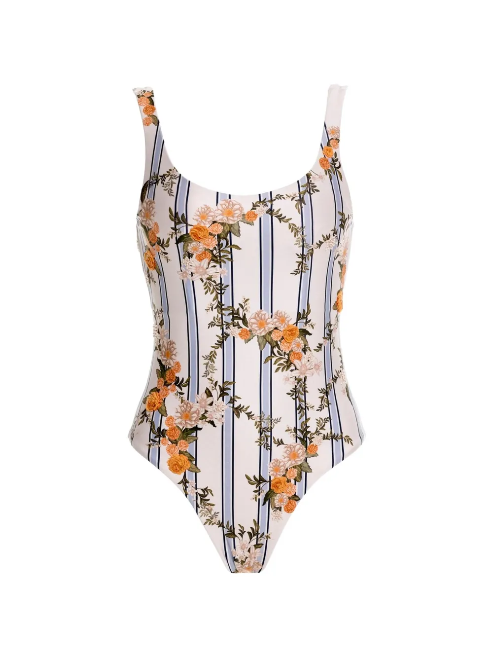 Agua By Agua Bendita Gema Valle floral-embroidered swimsuit - Toni neutri